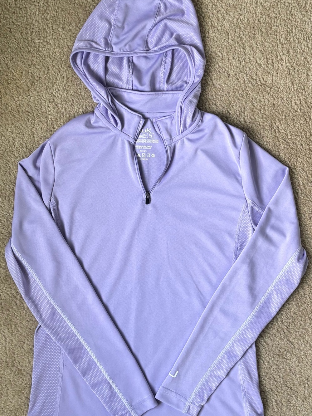 HUK Light Purple Hooded Performance Half-Zip Pullover